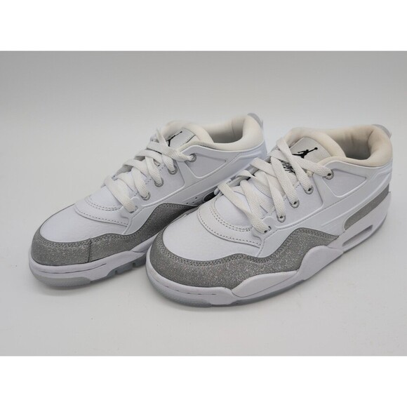 Nike Shoes - Nike Air Jordan 4 RM White Silver Glitter HQ3441-111 Women's Size 6.5 NWOB